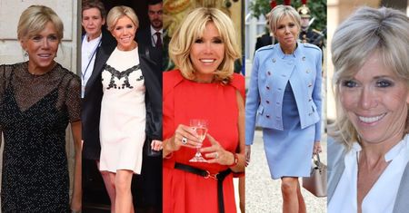 Najlepsze stylizacje Brigitte Macron w 2017 roku. Ubiera się lepiej od Melanii Trump? (ZDJĘCIA)