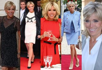 Najlepsze stylizacje Brigitte Macron w 2017 roku. Ubiera się lepiej od Melanii Trump? (ZDJĘCIA)