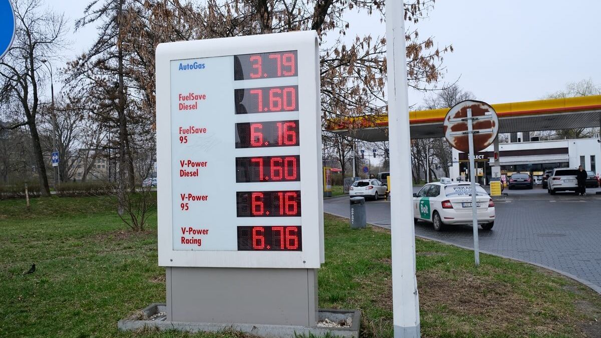 Ceny paliw na stacji Shell przy ul. Prusa we wtorek, 31.03.2026