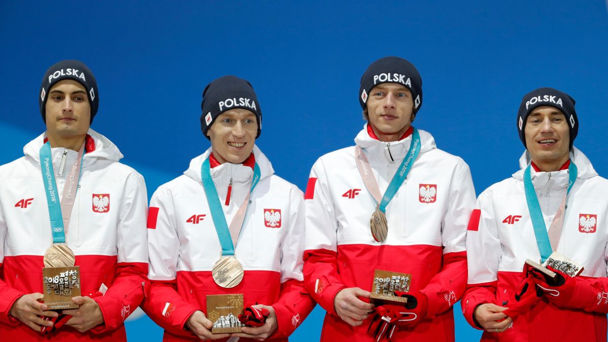 Na zdjęciu od lewej: Maciej Kot, Stefan Hula, Dawid Kubacki oraz Kamil Stoch