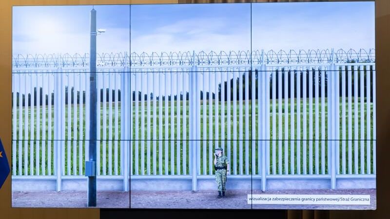 Wizualizacja zapory na granicy polsko-białoruskiej