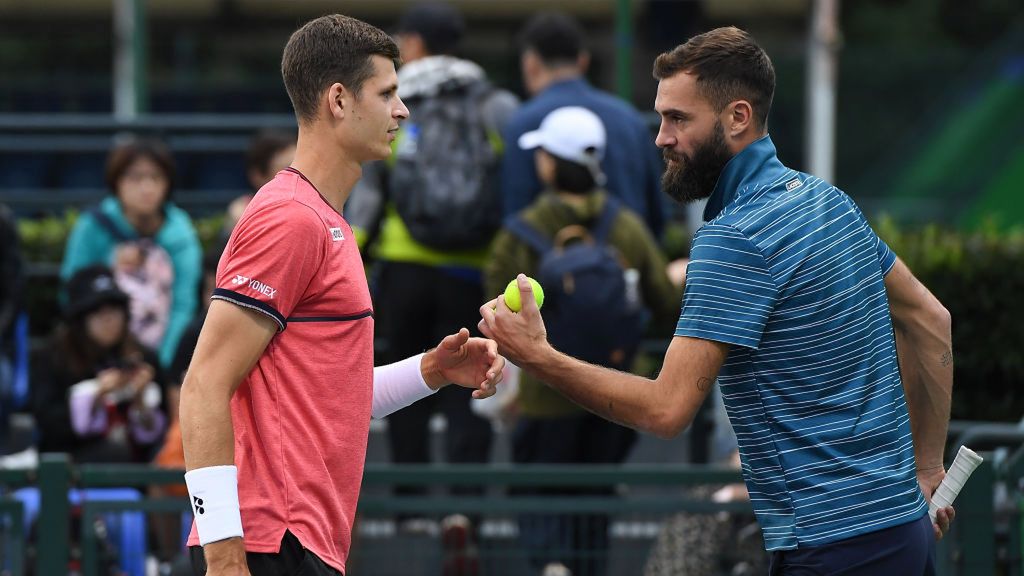 Getty Images / Zhe Ji / Na zdjęciu: Hubert Hurkacz i Benoit Paire