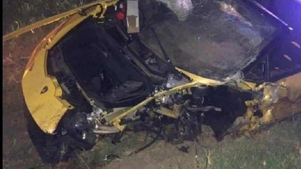 Lamborghini rozbite przez Marcina Bułkę