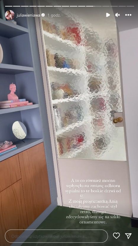 Julia Wieniawa prezentuje nowy wystrój sypialni i garderoby