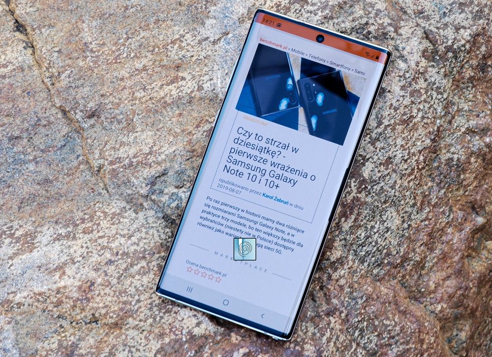 Samsung Galaxy Note 10 Plus - czytnik
