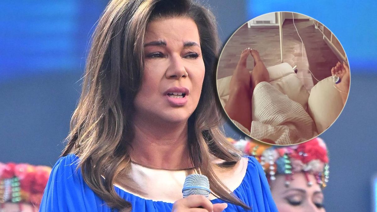 Edyta Górniak z kroplówką