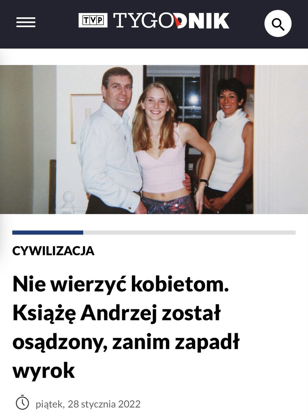 Tygodnik TVP broni oskarżonego o gwałty księcia Andrzeja