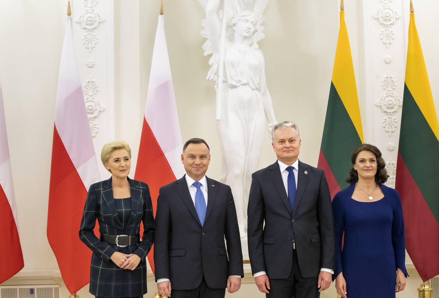 Agata Duda i Andrzej Duda na Litwie
