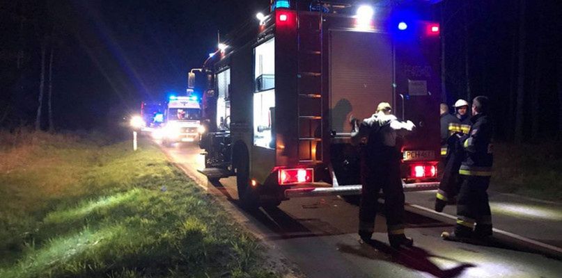 Wypadek na trasie Szamocin - Nadolnik