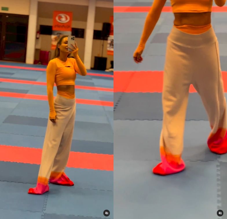 Małgorzata Rozenek na obozie Anny Lewandowskiej