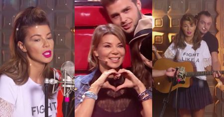 Górniak w plisowanej miniówce promuje świąteczny teledysk "The Voice of Poland Kids"