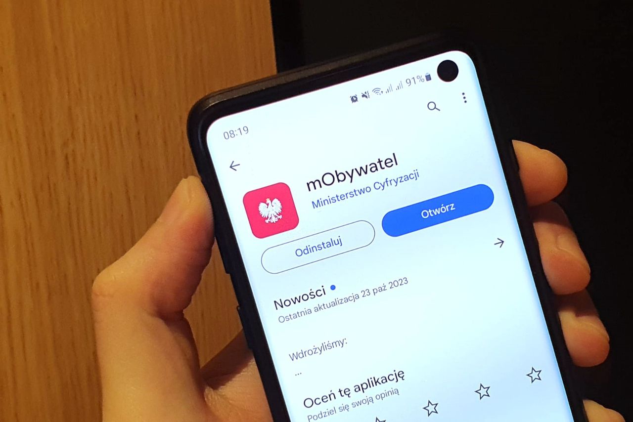 Aplikacja mObywatel w Google Play