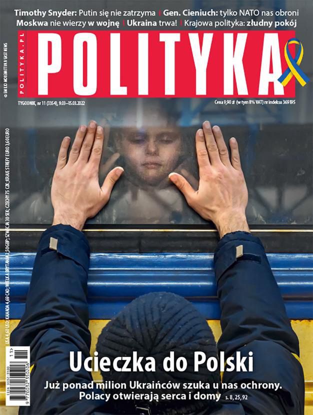 Okładka aktualnego wydania tygodnika "Polityka"