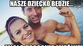 Żona Lewandowskiego w ciąży. Gest piłkarza po golu w LM wywołał lawinę memów
