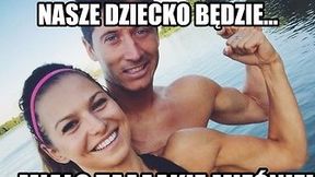 Żona Lewandowskiego w ciąży. Gest piłkarza po golu w LM wywołał lawinę memów