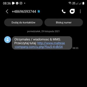 Fałszywy SMS