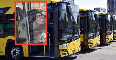 "Zgłosić policji". ZTM o zachowaniu kierowcy. Widać, co oglądał