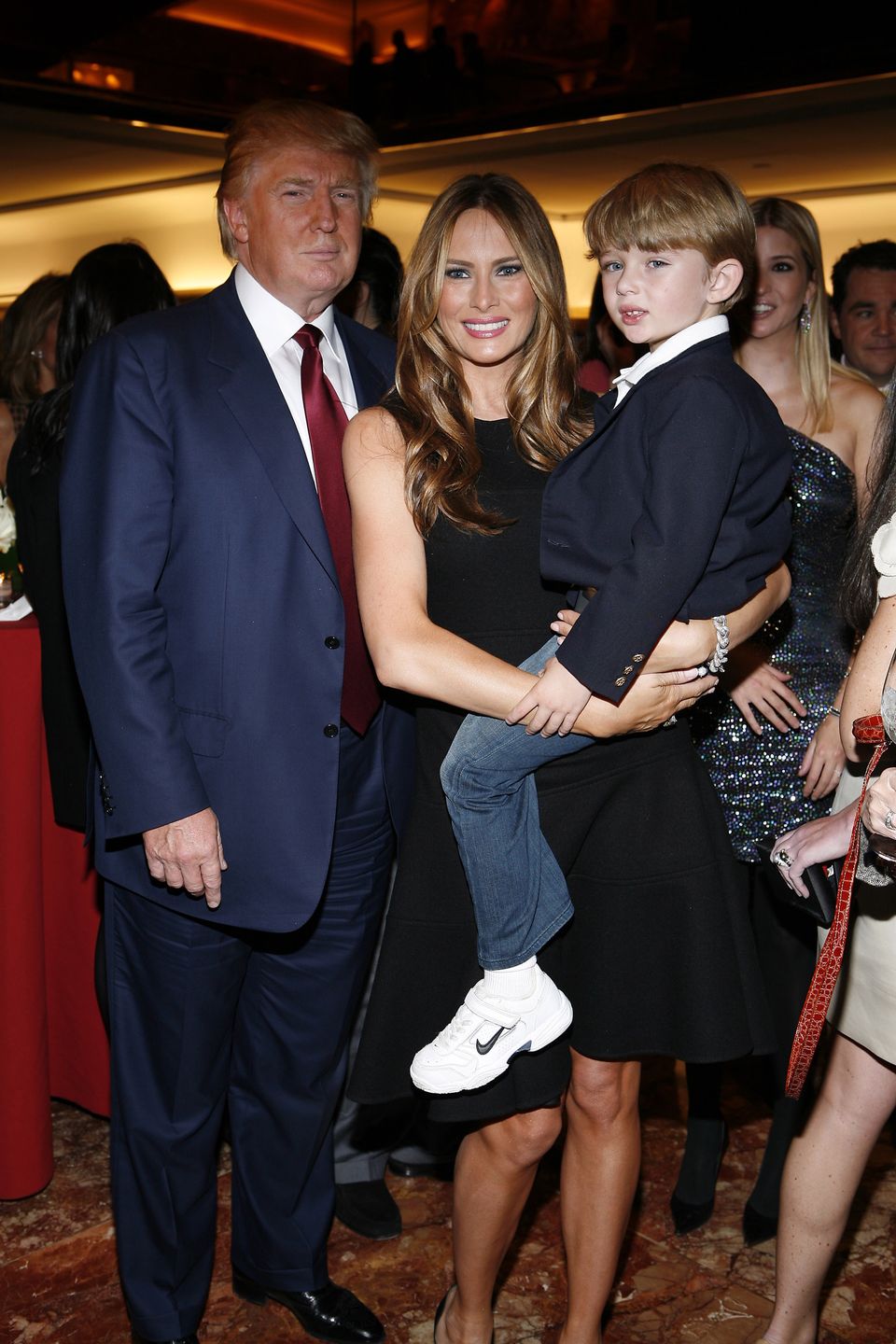 Donald Trump, Melania Trump i Barron Trump 