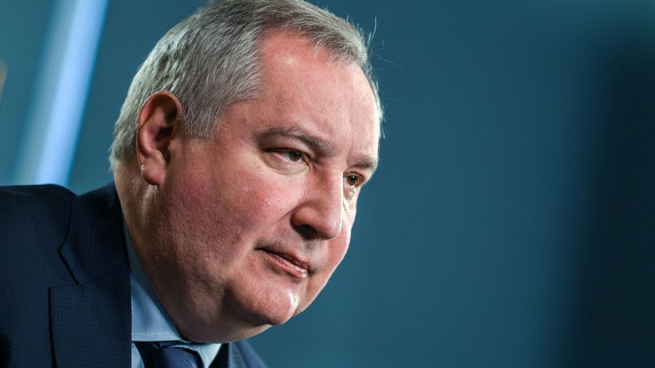 MOSCOW, RUSSIA - APRIL 27, 2022: Roscosmos State Corporation General Director Dmitry Rogozin gives an interview to the TASS Russian News Agency. Sergei Bobylev/TASS