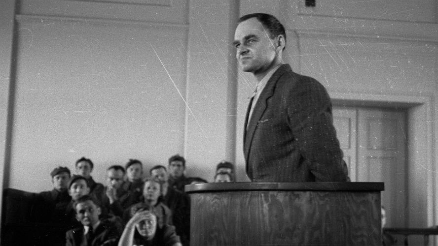 Witold Pilecki podczas procesu przed Wojskowym Sądem Rejonowym w Warszawie, 1948 r.