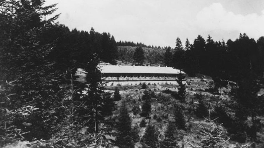 Widok na ośrodek wypoczynkowy Solahütte, ok. 1940-1945 r.