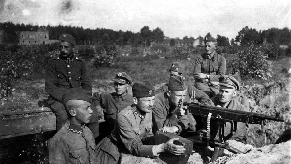 Stanowisko karabinu maszynowego we wsi Janki pod Miłosną, sierpień 1920 r.