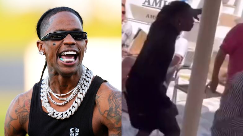 Travis Scott wywija z turystami przy greckim porcie (WIDEO)