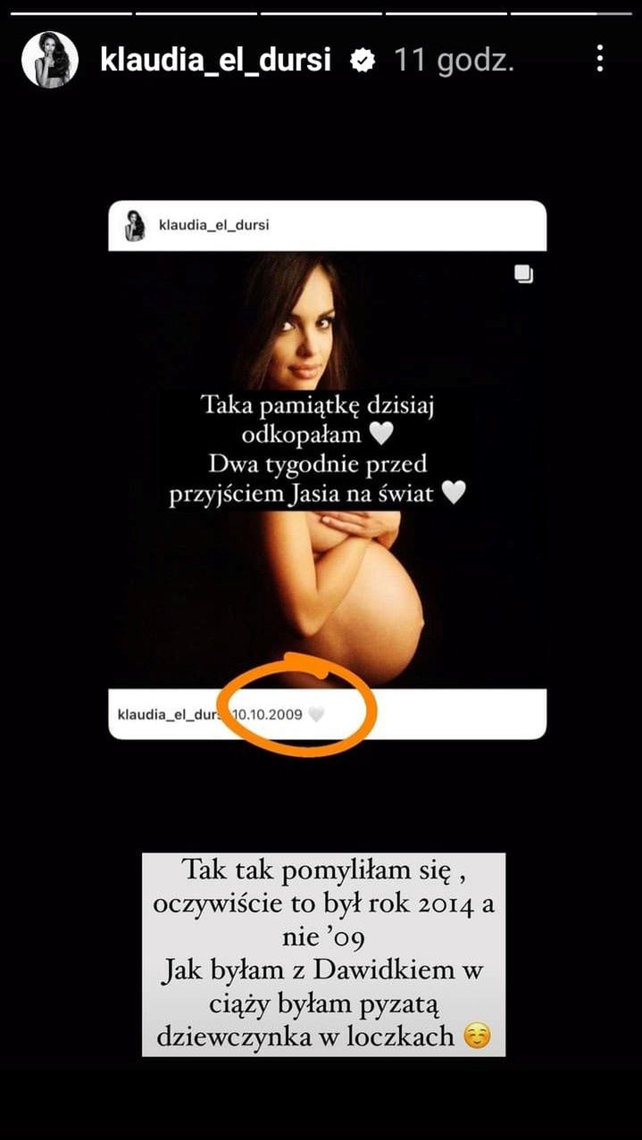 Klaudia El Dursi tłumaczy się ze wpadki