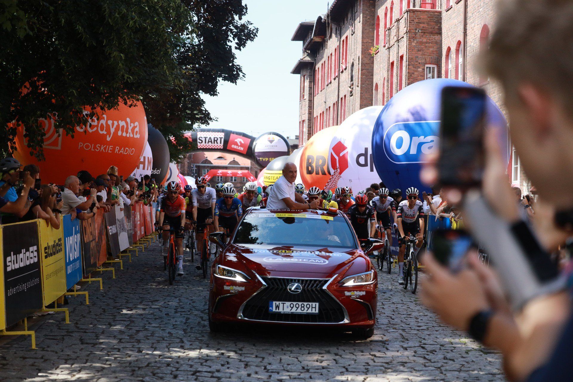 8.08.2025 r. Start do 5. etapu Tour de Pologne Katowice - Zakopane z zabytkowej dzielnicy Nikiszowiec.