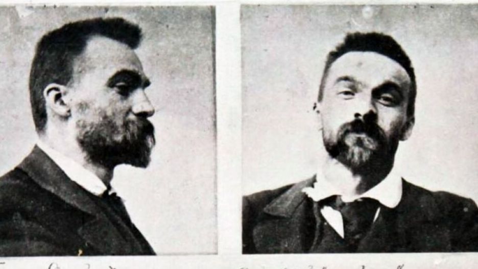 Młody Józef Piłsudski na fotografii policyjnej 