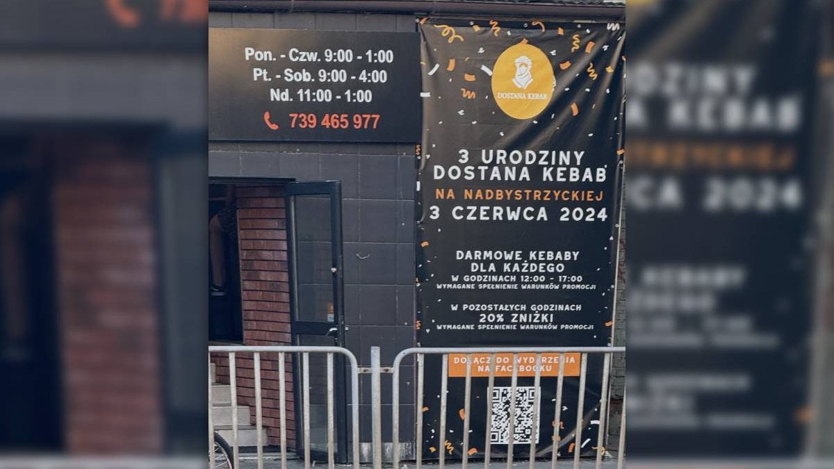 Darmowy kebab w Dostana Kebab przy ul. Nadbystrzyckiej w Lublinie