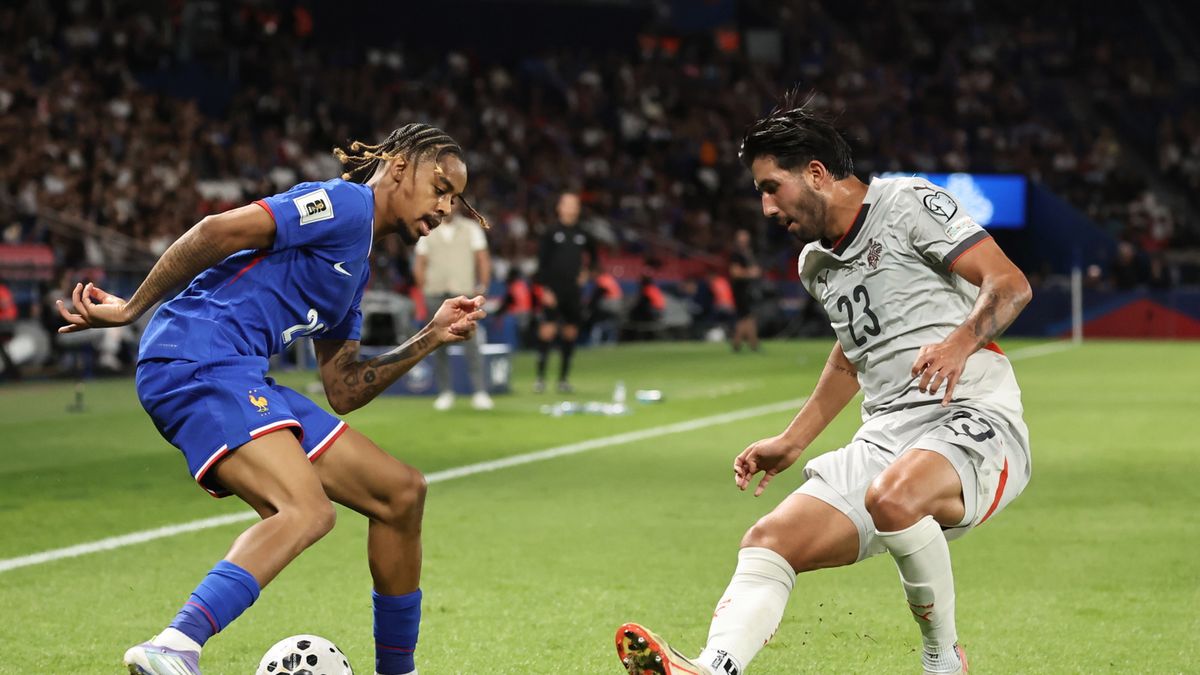 PAP/EPA / Christophe Petit Tesson / Mecz eliminacji MŚ 2026: Francja - Islandia