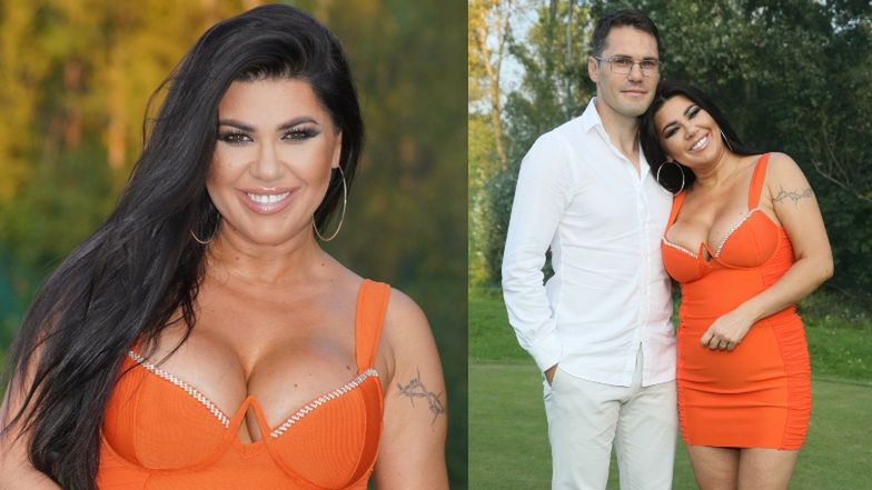 Przebrana za soczystą brzoskwinkę Iwona Węgrowska bryluje na pikniku "Żeńskie sekrety Polski"