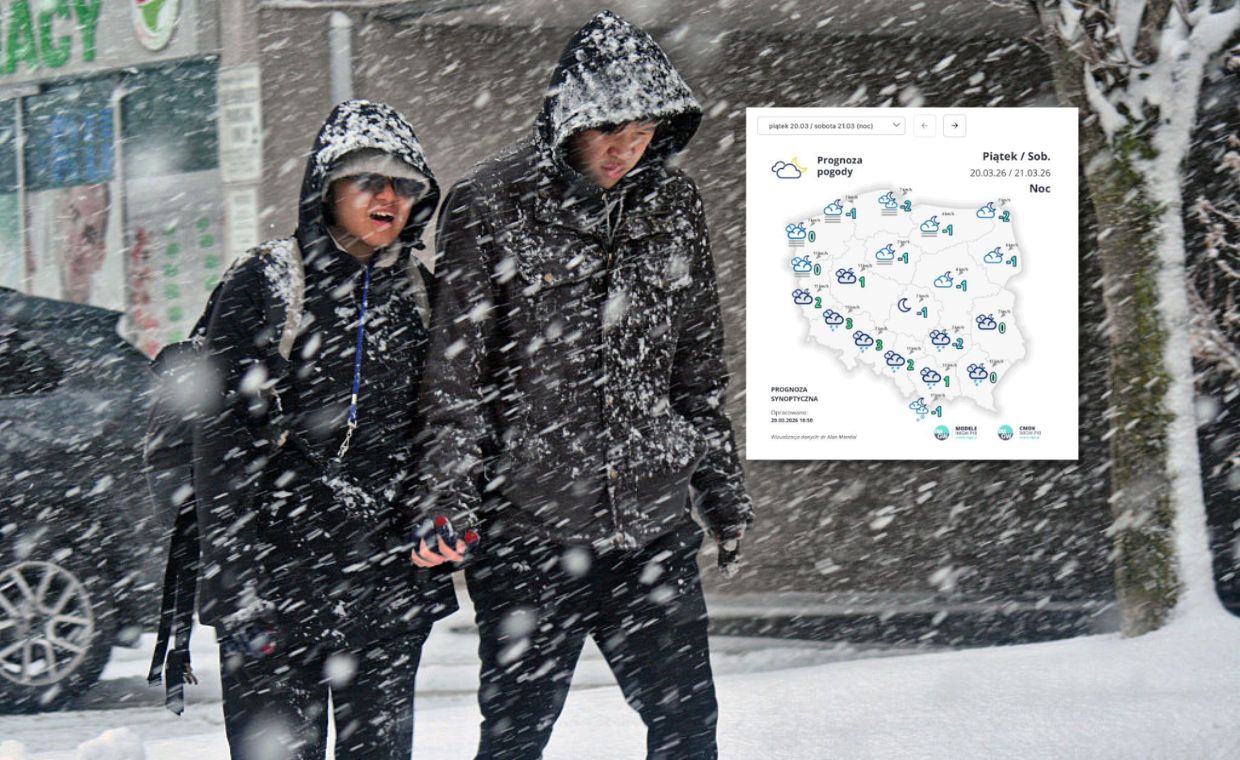 Zacznie się w nocy. W tych miejscach sypnie śniegiem