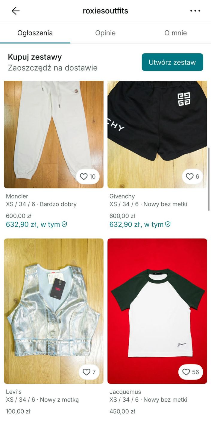 Roksana Węgiel wystawiła ubrania na sprzedaż