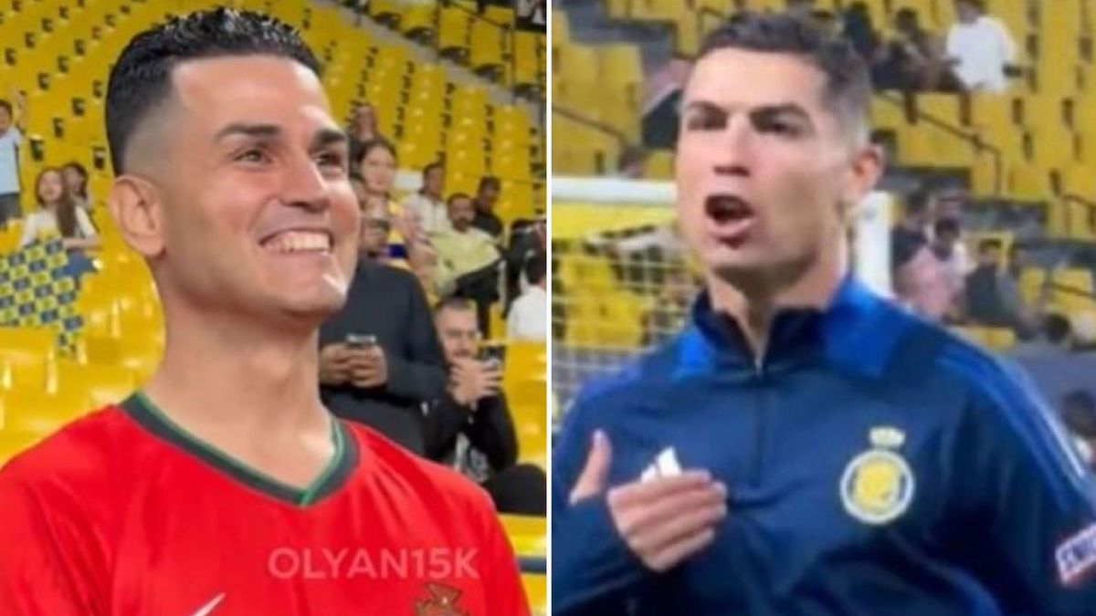 Instagram / x.com/OLYAN15K / Na zdjęciu: Cristiano Ronaldo (P) i jego sobowtór