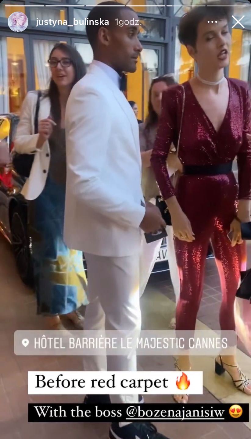 Dominic D'Angelica w Cannes pozuje z Clarą de Pin