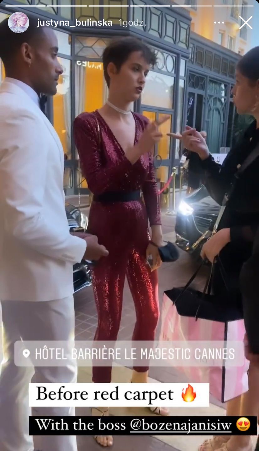 Dominic D'Angelica w Cannes pozuje z Clarą de Pin