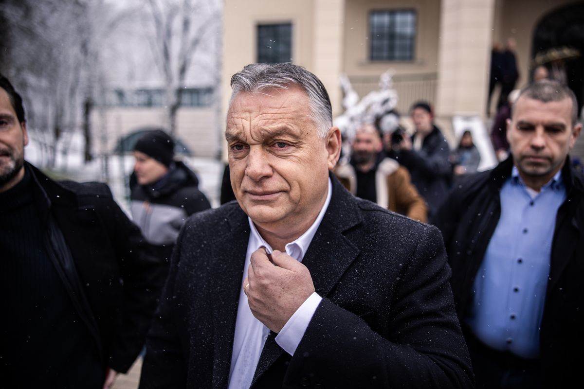 Viktor Orban po oddaniu głosu w wyborach. Budapeszt, 3.04.2022 r. 
