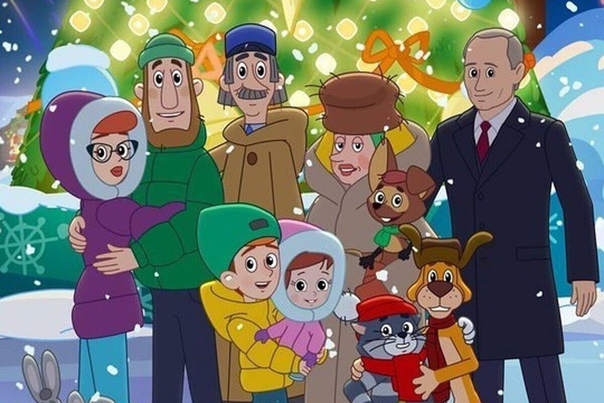 Putin w kreskówce propagandowej