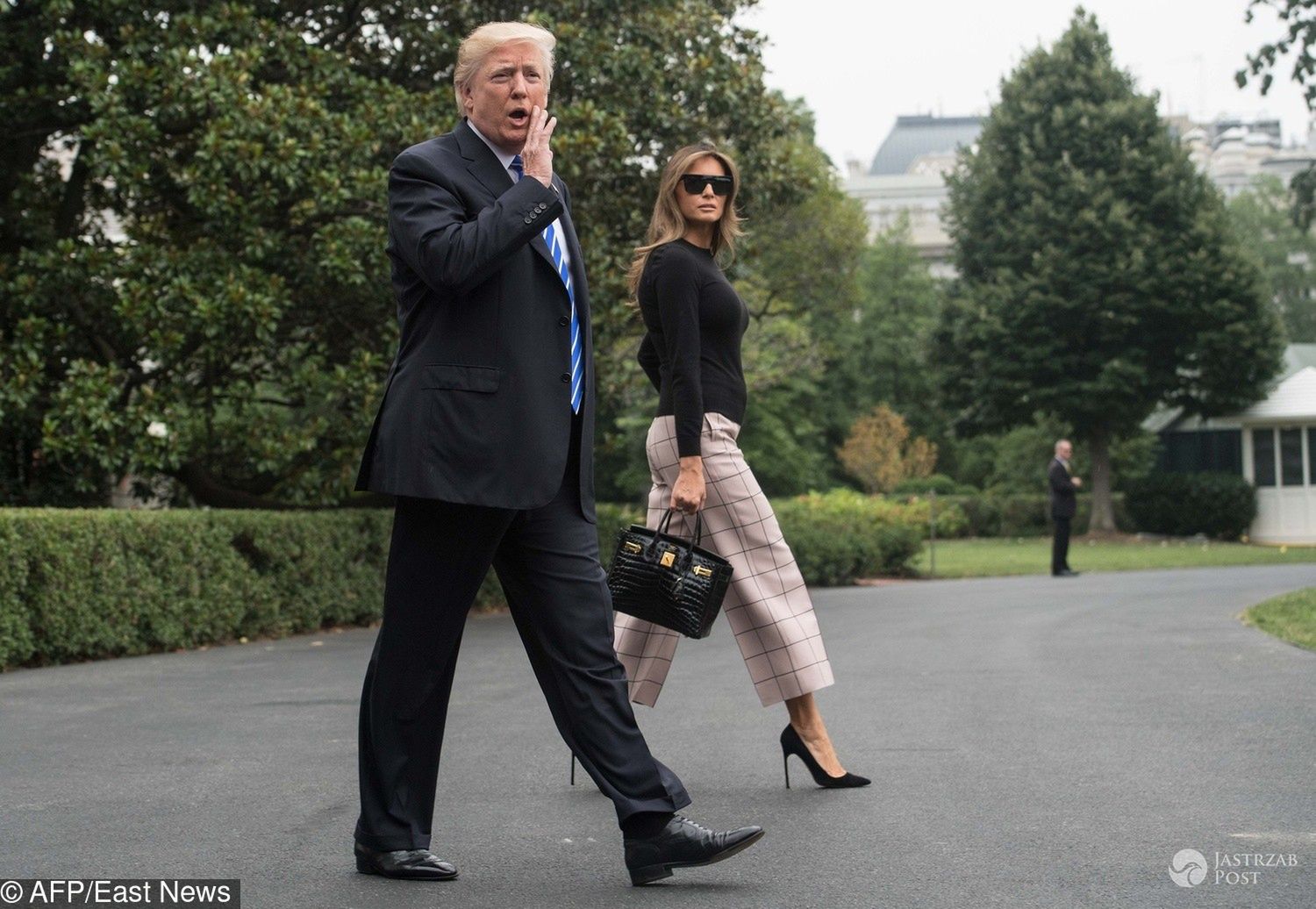 Donald Trump i Melania tuż przed wylotem do Polski