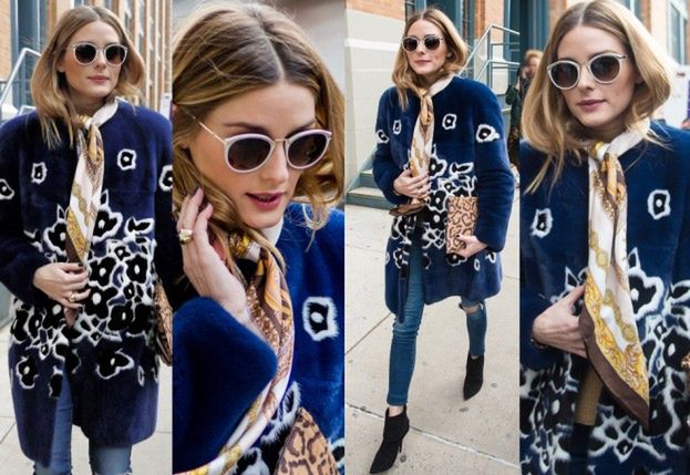 #TRENDY: Olivia Palermo w futrze w kwiatki