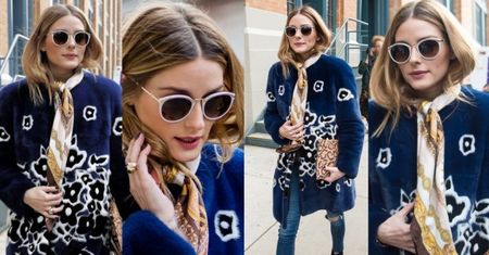 #TRENDY: Olivia Palermo w futrze w kwiatki