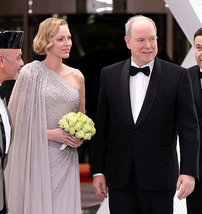 Księżna Charlene i książę Albert na balu