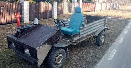 Jechał bez prawa jazdy pojazdem własnej produkcji. Miał blisko 3 promile