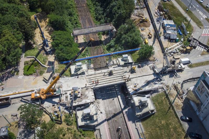 Tychy.  Prace przy wiadukcie na ul. Grota Roweckiego przebiegają zgodnie z planem.