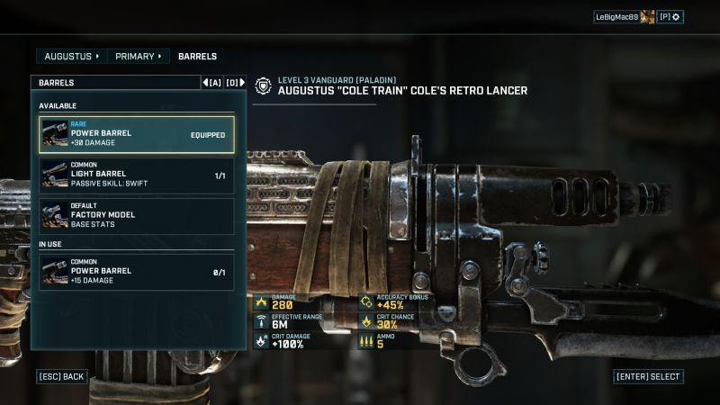 Gears Tactics - wybór broni