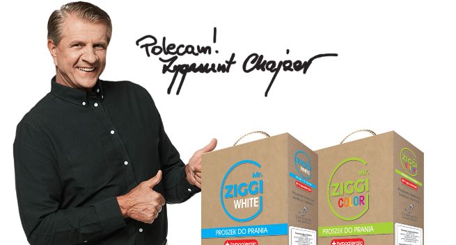 Proszek i płyn do prania Mr. Ziggi trafił do sprzedaży w Lidlu, Zygmunt Chajzer w kampanii "Czysta kasa"