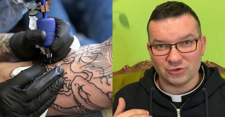 Ksiądz przekonuje, że w staraniach o dziecko pomogło jej "związanie tatuażu". Internauci: To jakieś herezje