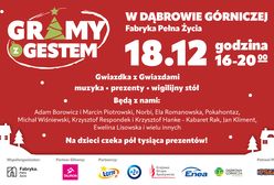 Gramy z Gestem! 18 grudnia 2022 roku w Fabryce Pełnej Życia w Dąbrowie Górniczej